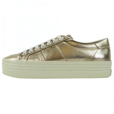 Pre-owned Saint Laurent Leather Trainers In Gold