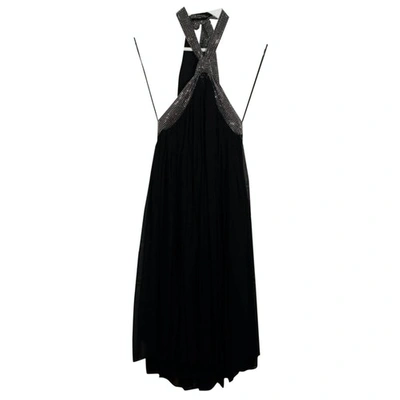 Pre-owned Ba&sh Silk Dress In Black