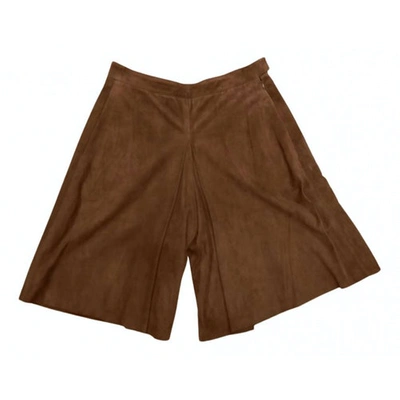 Pre-owned Ralph Lauren Brown Suede Shorts