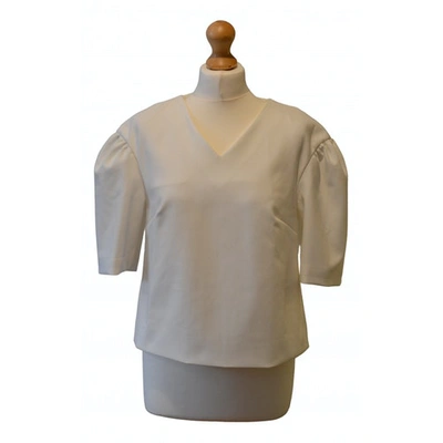 Pre-owned Annie P White Polyester Top