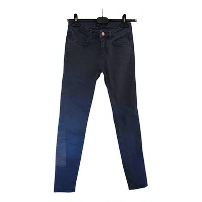 Pre-owned Trussardi Blue Cotton - Elasthane Jeans