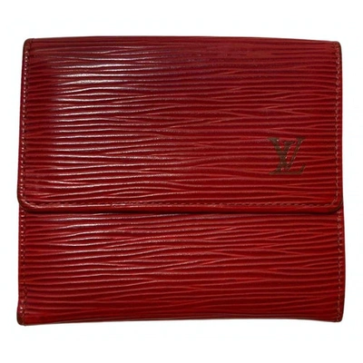 Pre-owned Louis Vuitton Leather Wallet In Red