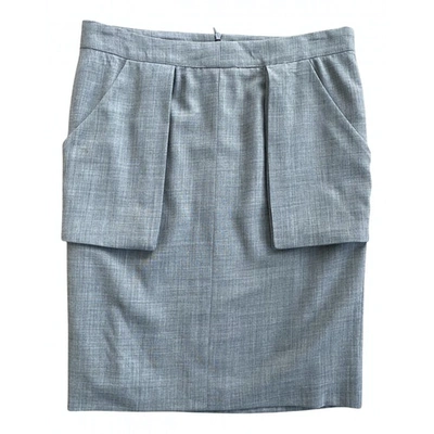 Pre-owned Akris Wool Skirt Suit In Grey