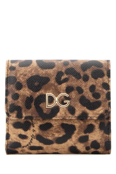 Dolce & Gabbana Leopard Print Small Wallet In Multi