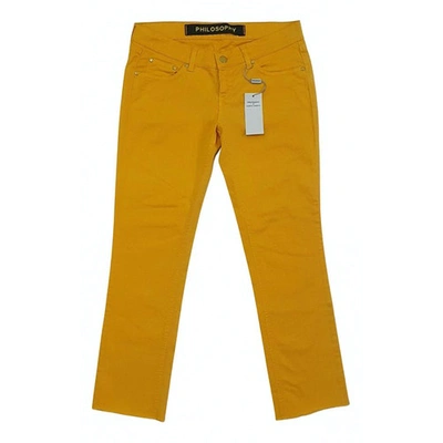 Pre-owned Philosophy Di Alberta Ferretti Straight Jeans In Yellow