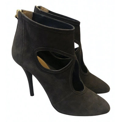 Pre-owned Aquazzura Ankle Boots In Brown