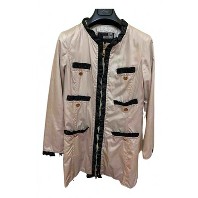 Pre-owned Moschino Love Trench Coat In Beige