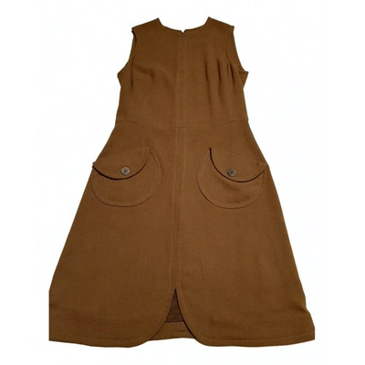 Pre-owned Class Cavalli Dress In Camel