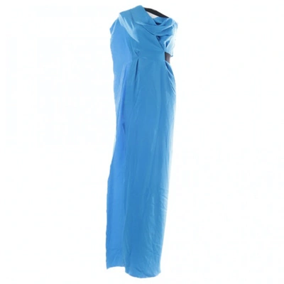 Pre-owned Roland Mouret Silk Dress In Blue