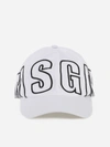 Msgm Baseball Cap With Logo Embroidery In White