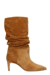 Paris Texas High Heels Ankle Boots In Leather Color Suede In Leather Color