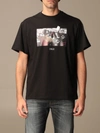 THROWBACK COTTON T-SHIRT WITH POKER PRINT,TBT-007POKER BLACK