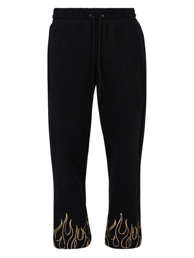 Ihs Flame Print Cotton Sweatpants In Black