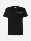 ALEXANDER MCQUEEN COTTON T-SHIRT WITH CONTRASTING COLOR,11728221