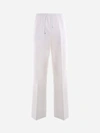 Valentino Straight-leg Drawstring Trousers In Bianco Ottico