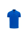 Paul & Shark Cotton Polo With Logo Patch In Blue