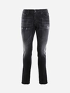 Dsquared2 Slim Distressed Effect Black Jeans In Black