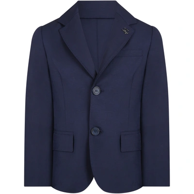 Fay Kids' Blue Jacket For Boy With Logo