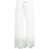 ELIE SAAB WHITE TROUSERS FOR GIRL,3O6052 OB420 100