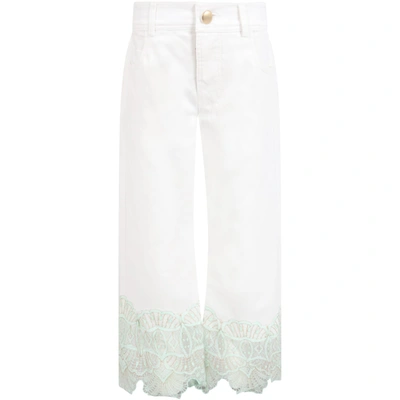 Elie Saab Kids' White Trousers For Girl