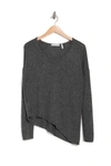 Helmut Lang Asymmetrical Hem Pullover Sweater In Dkgr