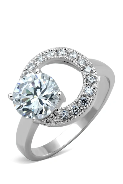 Covet Round Engagement Ring In Rhodium
