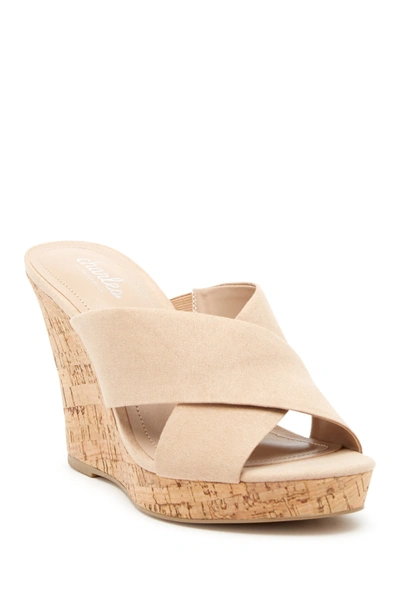 Charles By Charles David Latrice Wedge Sandal In Nude-ms