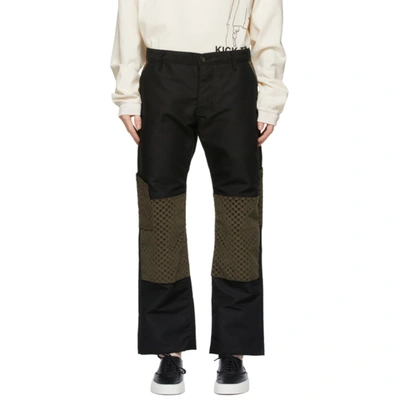 Enfants Riches Deprimes Black Autolux Work Trousers In Black/olive