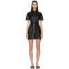 Nanushka Halli Belted Vegan Leather Mini Shirt Dress In Black