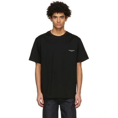 Wooyoungmi Oversized Square Label T-shirt In Black