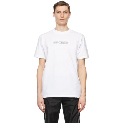 Off-white White Logo Hand Print Short-sleeved T-shirt