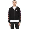 OFF-WHITE BLACK MARKER ZIPPERED HOODIE