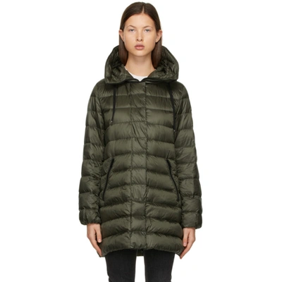 Moncler Gnosia Hooded Quilted Shell Down Jacket In Olive