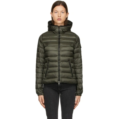 Moncler Womens Military Green Bles Padded Shell-down Jacket S