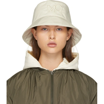 Moncler Logo-embroidered Bucket Hat In White