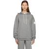 MONCLER GREY OVERSIZED LOGO HOODIE