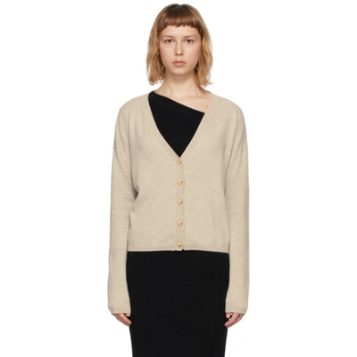 Lisa Yang Beige Cashmere 'the Abby' Cardigan In Neutrals