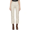 Nanushka Off-white Vegan Leather Vinni Trousers In Creme