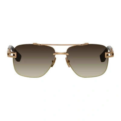 Dita Gold & Tortoiseshell Grand-evo One Sunglasses In Whtgldbrwn