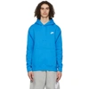 Nike Sportswear Club Fleece Hoodie Logo Sweatshirt In Blue