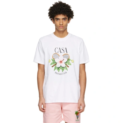 Casablanca White T-shirt With Contrasting Lettering