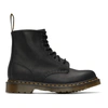 DR. MARTENS' BLACK GREASY 1460 BOOTS