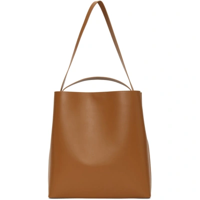 Aesther Ekme Tan Square Sac Tote In 141 Miel