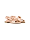 Montelpare Tradition Crossover Straps Sandals In Oro Rosa