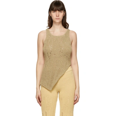 Andersson Bell Yellow Asymmetry Top In Khaki