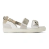 Toga White Buckles Flat Sandals In White