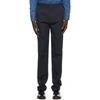 ERMENEGILDO ZEGNA NAVY COTTON TWILL TROUSERS