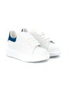 ALEXANDER MCQUEEN WHITE AND BLUE SNEAKERS KIDS,587691 WHX129086