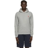 Ami Alexandre Mattiussi Ami Ami De Coeur Logo Embroidered Hoodie In Gris Chine