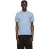 Ami Alexandre Mattiussi Ami De Coeur Embroidered-motif Polo Shirt In Light Blue